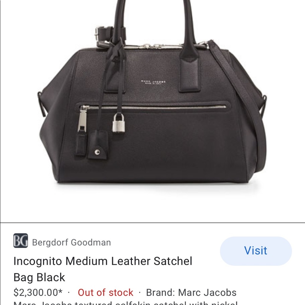 Marc Jacobs Medium Incognito handbag.